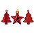 Enfeite para Pendurar Sortidos Vermelho 4cm - 12 unidades - Cromus Natal - Rizzo - Imagem 1
