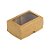 Caixa 2 Doces com Visor S1 (6cm x 9cm x 4cm) Kraft 10 unidades Assk - Imagem 1