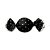 Papel Trufa 14,5x15,5cm - Poa Double Face Preto - 100 unidades - Cromus - Imagem 1