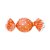 Papel Trufa 14,5x15,5cm - Poa Double Face Laranja - 100 unidades - Cromus - Imagem 1