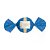 Papel Trufa 14,5x15,5cm - Petit Poa Azul Ouro - 100 unidades - Cromus - Imagem 1