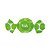 Papel Trufa 14,5x15,5cm - Gran Poa Verde - 100 unidades - Cromus - Rizzo Embalagens - Imagem 1