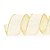 Fita Aramada Marfim e Ouro 6,3cm x 9,14m - 01 unidade - Cromus Natal - Rizzo - Imagem 1