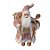 Papai Noel Decorativo Sentado de Natal - Rosa/Branco - 45cm - 1 unidade - Rizzo - Imagem 1