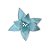 Poinsetia Decorativa de Natal - Azul - 30cm - 1 unidade - Rizzo - Imagem 1
