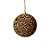 Bola de Natal Decorada - Marrom - 10cm - 1 unidade - Rizzo - Imagem 1