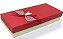Caixa de Papel para Presente Tampa Vermelho com Laço Listrado - 29 cm x 14 x 5,5 cm - 1 Unidade - Rizzo Confeitaria - Imagem 1