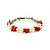 Fantasia Carnaval - Tiara de Flores - Vermelho & Branco - 01 UN - Cromus - Rizzo - Imagem 1