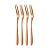 Garfo de Luxo de Petisco Rose Gold 04 Unidades Livon Rizzo - Imagem 1