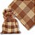Saco Juta - 45Cmx60cm - Xadrez Natural/Marrom - 1 unidade - Halley Fitas - Imagem 1