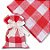 Saco Juta - 19Cmx30cm - Xadrez Branco/Vermelho - 1 unidade - Halley Fitas - Imagem 1