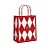 Sacola de Papel - Lines Vermelho - 10 unidades - Cromus - Rizzo - Imagem 1