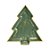 Prato Decorativo de Madeira - Pinheiro - Verde/Ouro - 30cm - 1 unidade - Cromus - Rizzo - Imagem 1