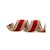 Fita Decorativa de Natal Listras - Bege e Vermelha - 6,3x9,14cm - 1 unidade - Cromus - Rizzo - Imagem 1