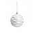 Bola de Natal Decorada - Branca e Prata - 10cm - 4 unidades - Cromus - Rizzo - Imagem 1