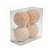 Bola de Natal Decorada - Xadrez Nude e Dourado - 10cm - 4 unidades - Cromus - Rizzo - Imagem 1