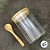 Pote de Vidro com Tampa de Bambu com Colher 11x8cm - 480ml - 1 unidade - Rizzo - Imagem 2