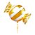 Balão de Festa Metalizado 18" 45cm - Candy Dourado - 1 unidade - Cromus - Rizzo - Imagem 1