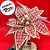 Poinsétia Decorativa Xadrez de Natal - Vermelho, Branco, Ouro - 67cm  - 1 unidade - Cromus  - Rizzo - Imagem 2