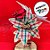 Poinsétia Decorativa Xadrez de Natal - Vermelho, Verde, Branco - 30cm  - 1 unidade - Cromus  - Rizzo - Imagem 2