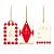 Tag Decorativa de Natal - Lines - 12 unidades - Cromus - Rizzo - Imagem 1