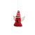 Enfeite de Natal para pendurar- Anjo Vermelho Tecido - 11cm - 1 unidade - Cromus - Rizzo - Imagem 1