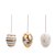 Ovo de Páscoa Decorativo para Pendurar - Branco e Dourado - G 6x4x4cm - 9 unidades - Cromus - Rizzo - Imagem 2