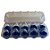 Caixa com 10 Mini Ovos de Plástico Azul e Transparente - 10 unidades - Rizzo - Imagem 1