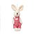 Coelho Xadrez Rosa para Pendurar 15cm  - 1 unidade - Rizzo - Imagem 1