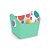 Cestinha de Páscoa Candy Colors Turquesa 7x8x7cm - 10 unidades - Cromus - Rizzo - Imagem 1