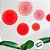 Leque Decorativo de Papel - Vermelho e Branco - 6 unidades - Rizzo - Imagem 3