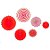 Leque Decorativo de Papel - Vermelho e Branco - 6 unidades - Rizzo - Imagem 1