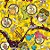 Folha para Ovos de Páscoa Dinossauros Amarelo 69x89cm - 25 unidades - Cromus - Rizzo - Imagem 1