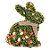 Coelho Decorativo com Flores e Cenoura Rústico - 56cm - 1 unidade - Cromus - Rizzo - Imagem 1