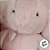 Coelho de Pelúcia com Laço - Rosa - 31cm - 1 unidade - Cromus - Rizzo - Imagem 3