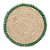 Sousplat Fibra Trancada - Bege/Verde - 38cm - 1 unidade - Cromus - Rizzo - Imagem 1