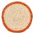 Sousplat Fibra Trancada - Bege/Laranja - 38cm - 1 unidade - Cromus - Rizzo - Imagem 1
