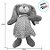 Coelha de Pelúcia com Vestido Pontilhado Vermelho - 42cm - 1 unidade - Rizzo - Imagem 2