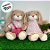 Coelha de Pelúcia com Vestido Pontilhado Vermelho - 42cm - 1 unidade - Rizzo - Imagem 4