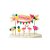 Topo de Bolo - Flamingo - 6 unidades - Junco - Rizzo - Imagem 1