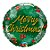 Balão de Festa Microfoil 9" 22cm - Redondo Merry Christmas! Verde e Bagas - 1 unidade - Qualatex Outlet - Rizzo - Imagem 1