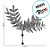 Galho Decorativo - Folhas com Glitter Ouro - 23cm - 1 unidade - Cromus - Rizzo - Imagem 2