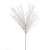 Galho Decorativo - Folha com Glitter Branco - 58cm - 1 unidade - Cromus - Rizzo - Imagem 1