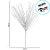 Galho Decorativo - Folha com Glitter Branco - 58cm - 1 unidade - Cromus - Rizzo - Imagem 2