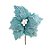 Poinsétia Decorativa - Veludo Azul Nevada - 26cm - 1 unidade - Cromus - Rizzo - Imagem 1
