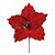 Poinsétia Decorativa - Vermelho com Dourado - 20cm - 1 unidade - Cromus - Rizzo - Imagem 1