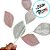 Galho Decorativo - Folhas Branco com Rosa - 60cm - 1 unidade - Cromus - Rizzo - Imagem 4