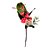 Pick Decorativo - Folhas, Cogumelo e Frutinhas - 19cm - 1 unidade - Rizzo - Imagem 1