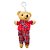 Chaveiro Urso de Pelúcia - Roupa Vermelha - 12cm - 1 unidade - Rizzo - Imagem 1