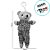 Chaveiro Urso de Pelúcia - Roupa Vermelha - 12cm - 1 unidade - Rizzo - Imagem 2
